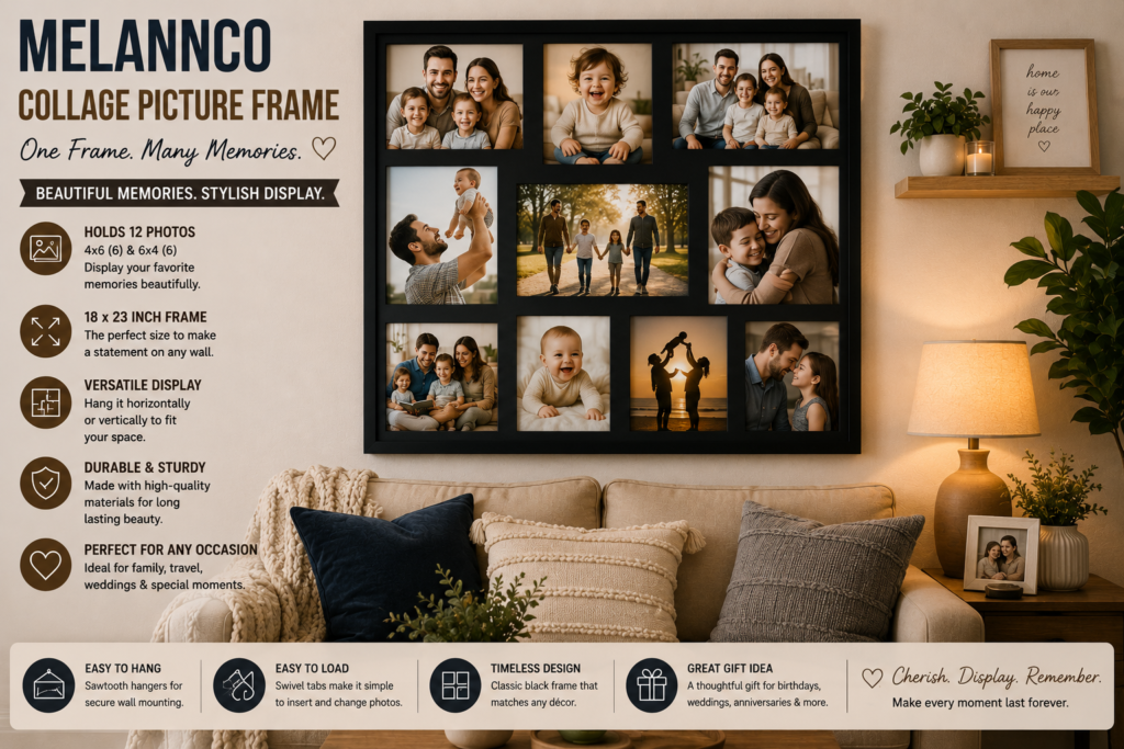room decor ideas with collage picture frame